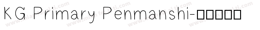 KG Primary Penmanshi字体转换